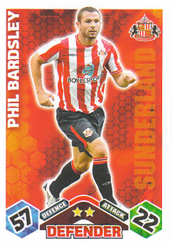 Phil Bardsley Sunderland 2009/10 Topps Match Attax #277